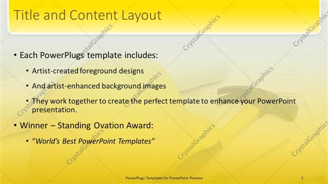 Title and Content presentation slide layout