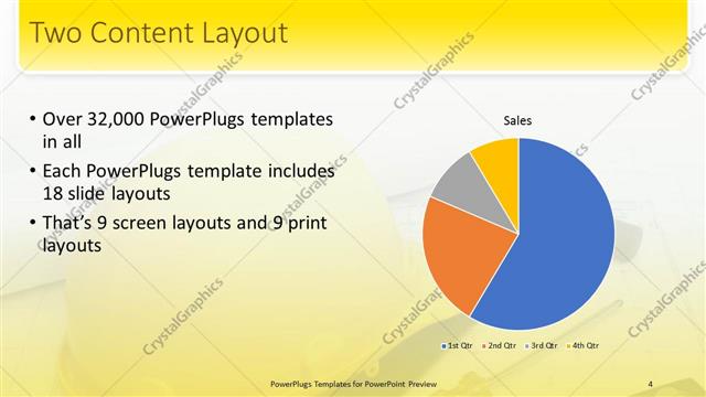 Two Content presentation slide layout
