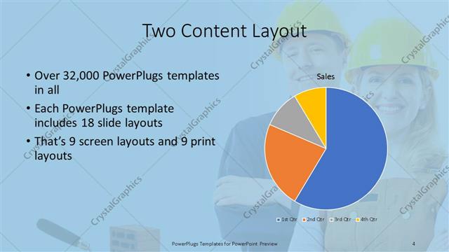 Two Content presentation slide layout