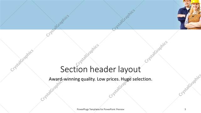 Section Header presentation slide layout