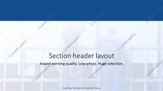 Section Header presentation slide layout