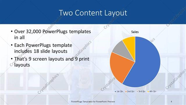 Two Content presentation slide layout
