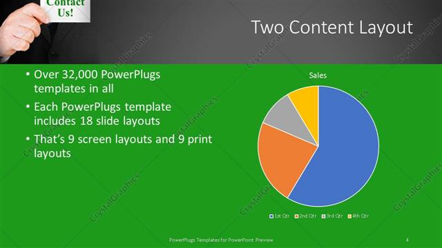 Two Content presentation slide layout