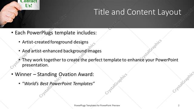 Title and Content presentation slide layout