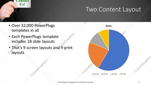 Two Content presentation slide layout