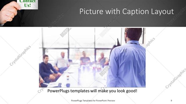 Picture with Caption presentation slide layout