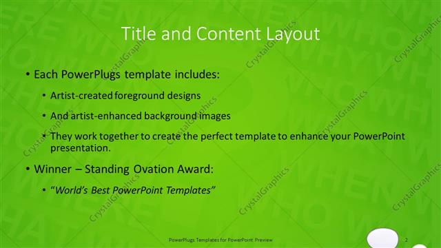 Title and Content presentation slide layout