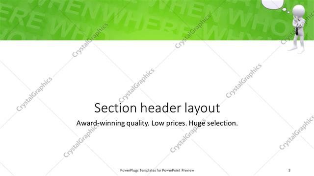 Section Header presentation slide layout