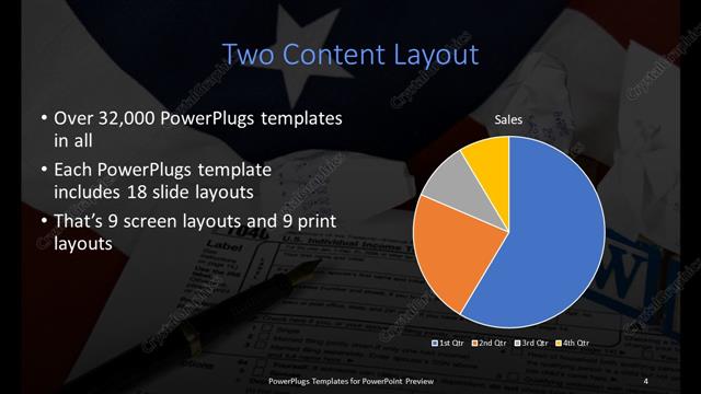 Two Content presentation slide layout