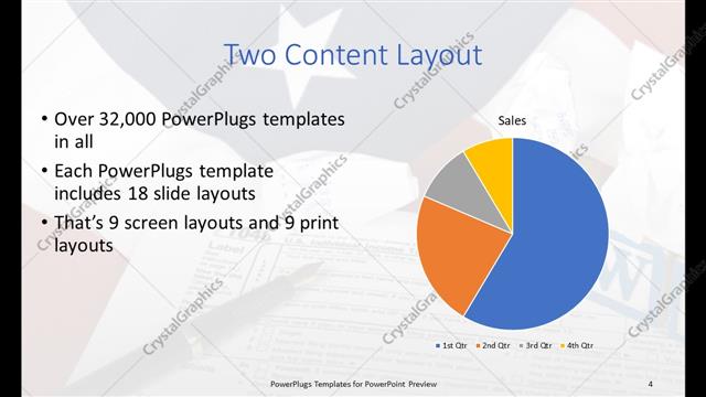 Two Content presentation slide layout