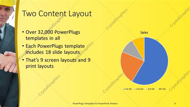 Two Content presentation slide layout