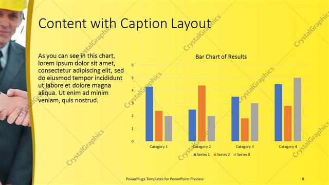 Content with Caption presentation slide layout