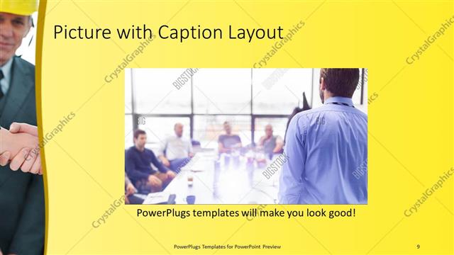 Picture with Caption presentation slide layout