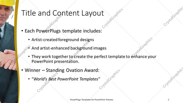 Title and Content presentation slide layout