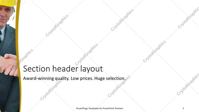 Section Header presentation slide layout