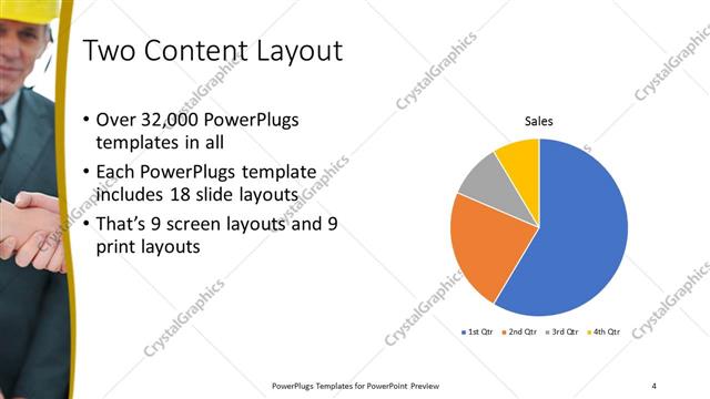 Two Content presentation slide layout