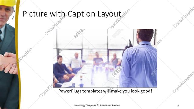 Picture with Caption presentation slide layout