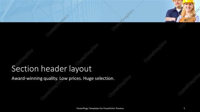Section Header presentation slide layout