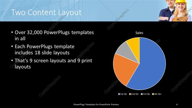Two Content presentation slide layout