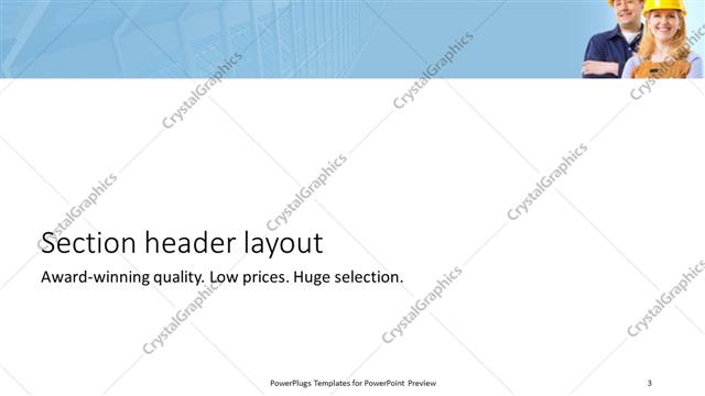 Section Header presentation slide layout