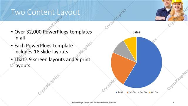 Two Content presentation slide layout