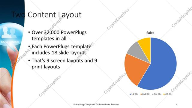 Two Content presentation slide layout