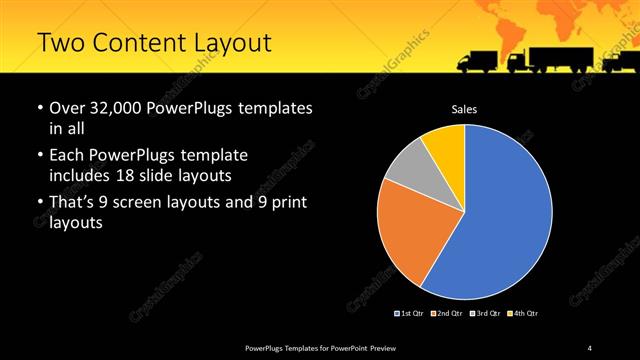 Two Content presentation slide layout