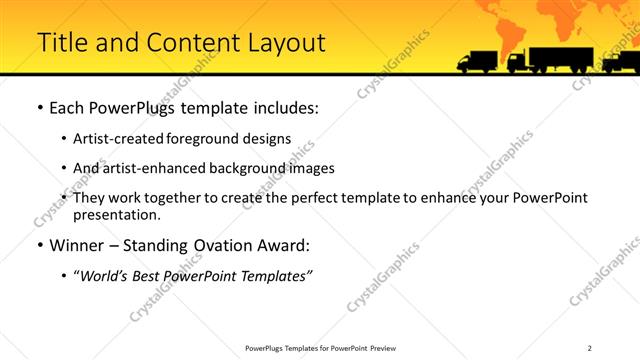 Title and Content presentation slide layout