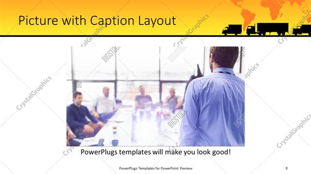 Picture with Caption presentation slide layout