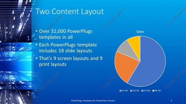 Two Content presentation slide layout