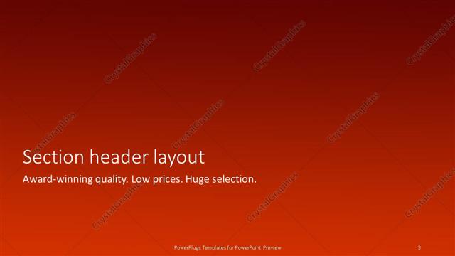 Section Header presentation slide layout
