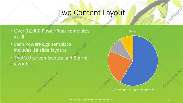 Two Content presentation slide layout