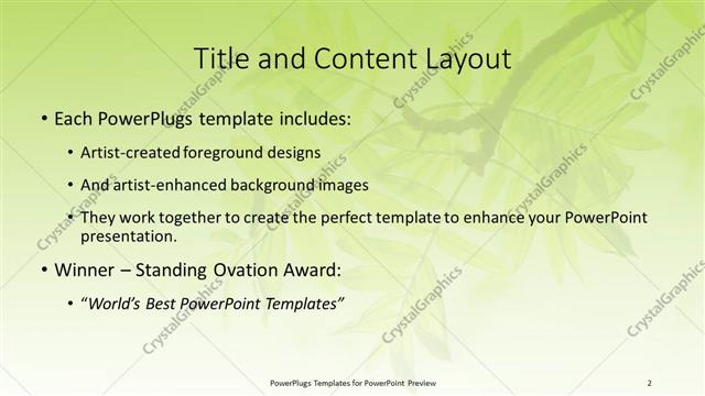 Title and Content presentation slide layout