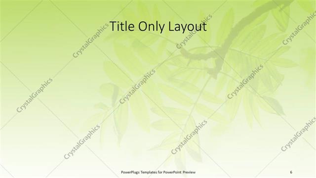Title Only presentation slide layout
