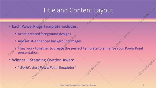 Title and Content presentation slide layout