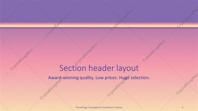Section Header presentation slide layout