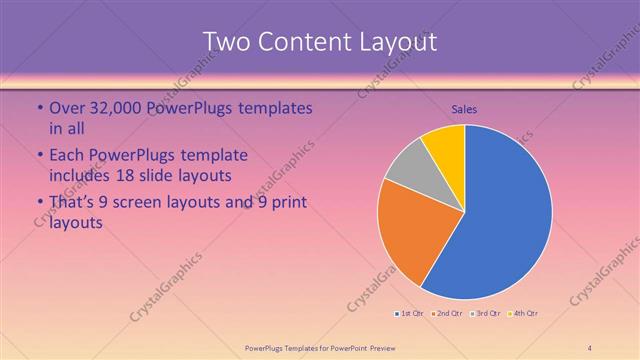 Two Content presentation slide layout