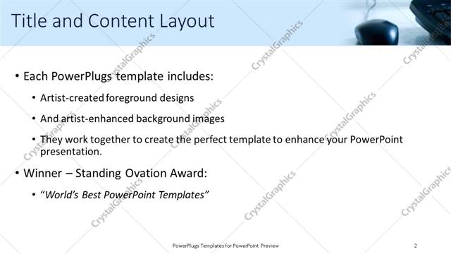 Title and Content presentation slide layout