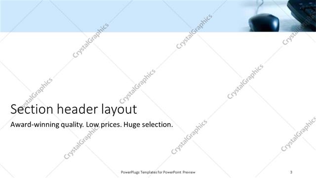 Section Header presentation slide layout