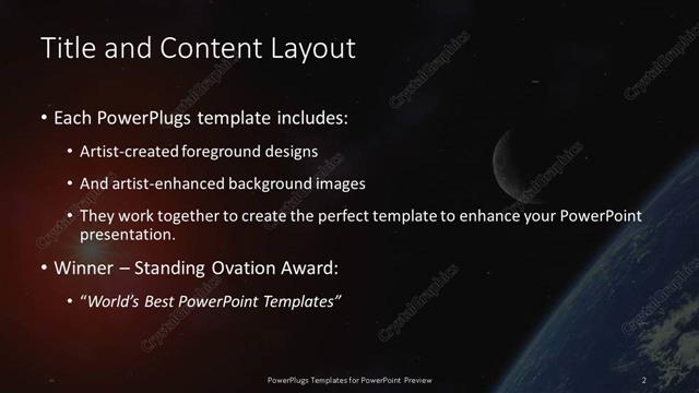 Title and Content presentation slide layout
