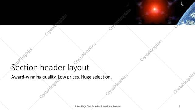 Section Header presentation slide layout