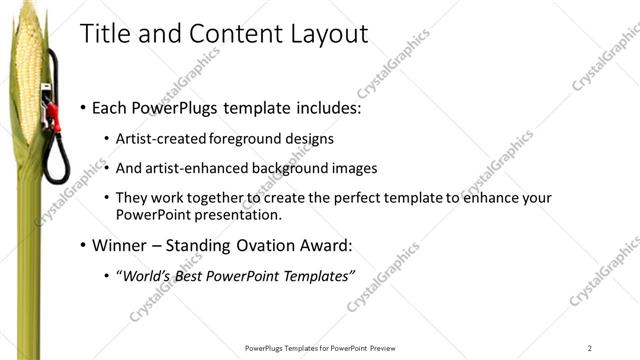 Title and Content presentation slide layout