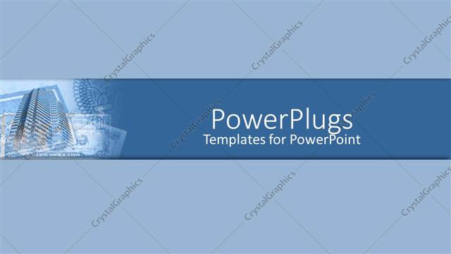  Presentation with office buildings - Corporate office buildings on sky blue background