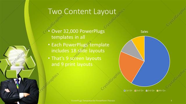 Two Content presentation slide layout
