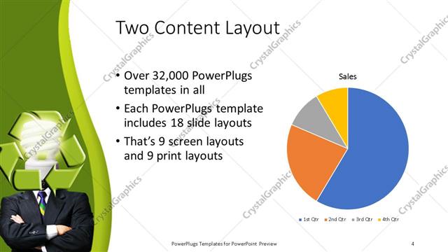 Two Content presentation slide layout