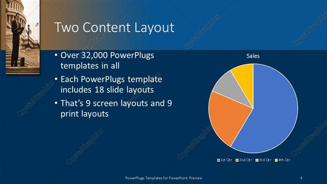 Two Content presentation slide layout