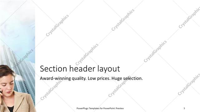 Section Header presentation slide layout