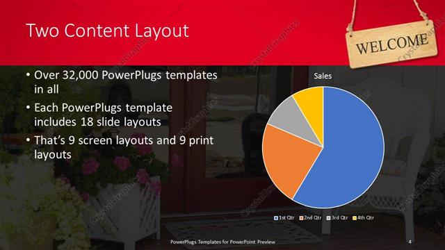 Two Content presentation slide layout