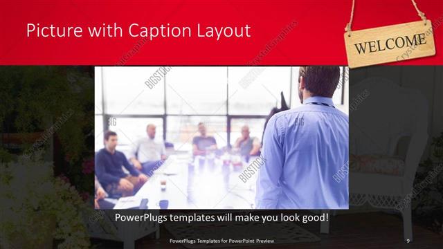Picture with Caption presentation slide layout