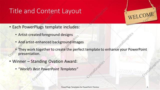 Title and Content presentation slide layout